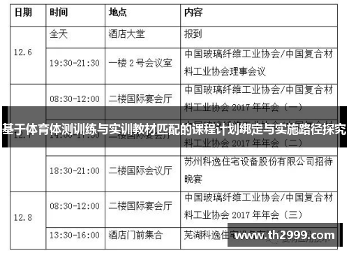 基于体育体测训练与实训教材匹配的课程计划绑定与实施路径探究